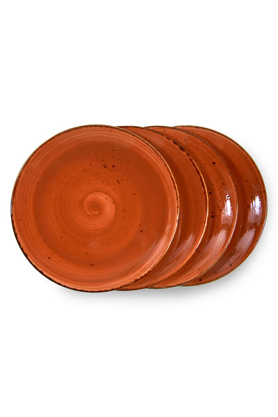 Caz Terracotta Appetiser Plate- Set of 4