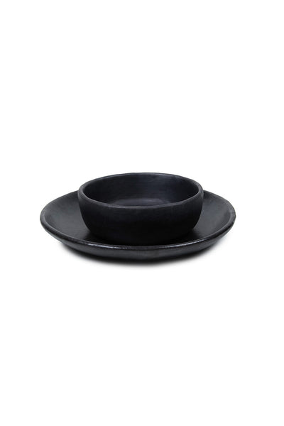 Longpi Black Pottery Dinner Set- Set of 8