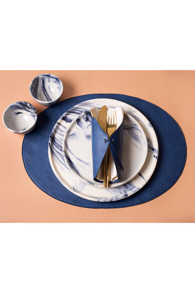 Dragi Navy Oval Placemat- Set of 4