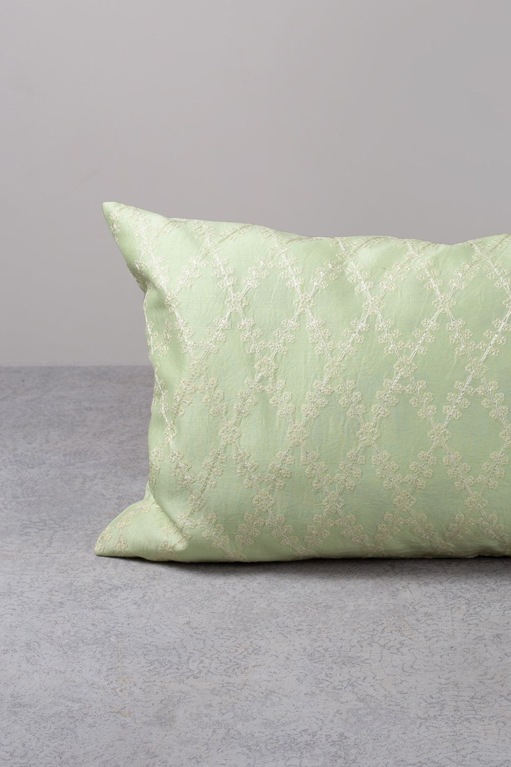 Sage Embroidered Cushion Cover