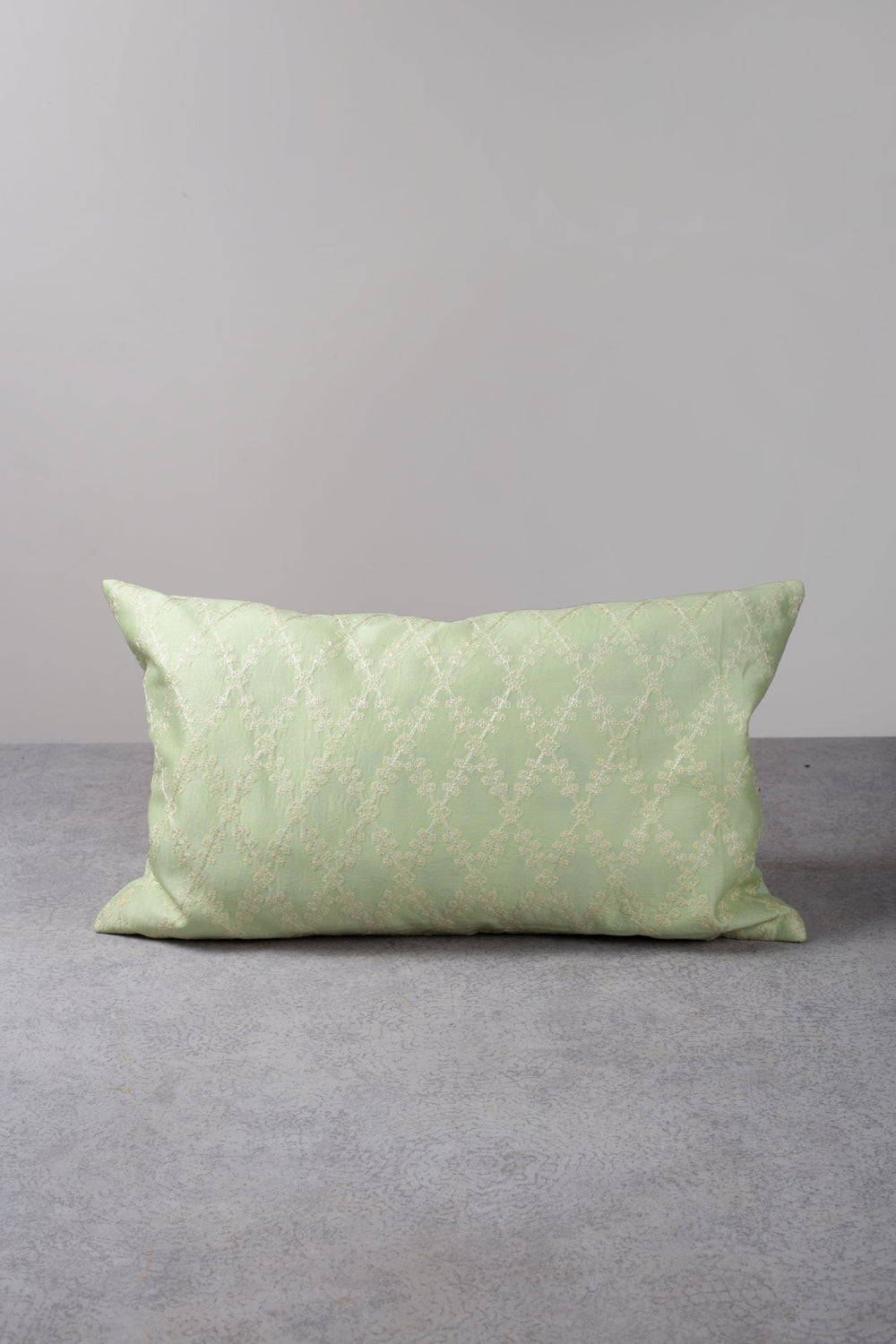 Sage Embroidered Cushion Cover