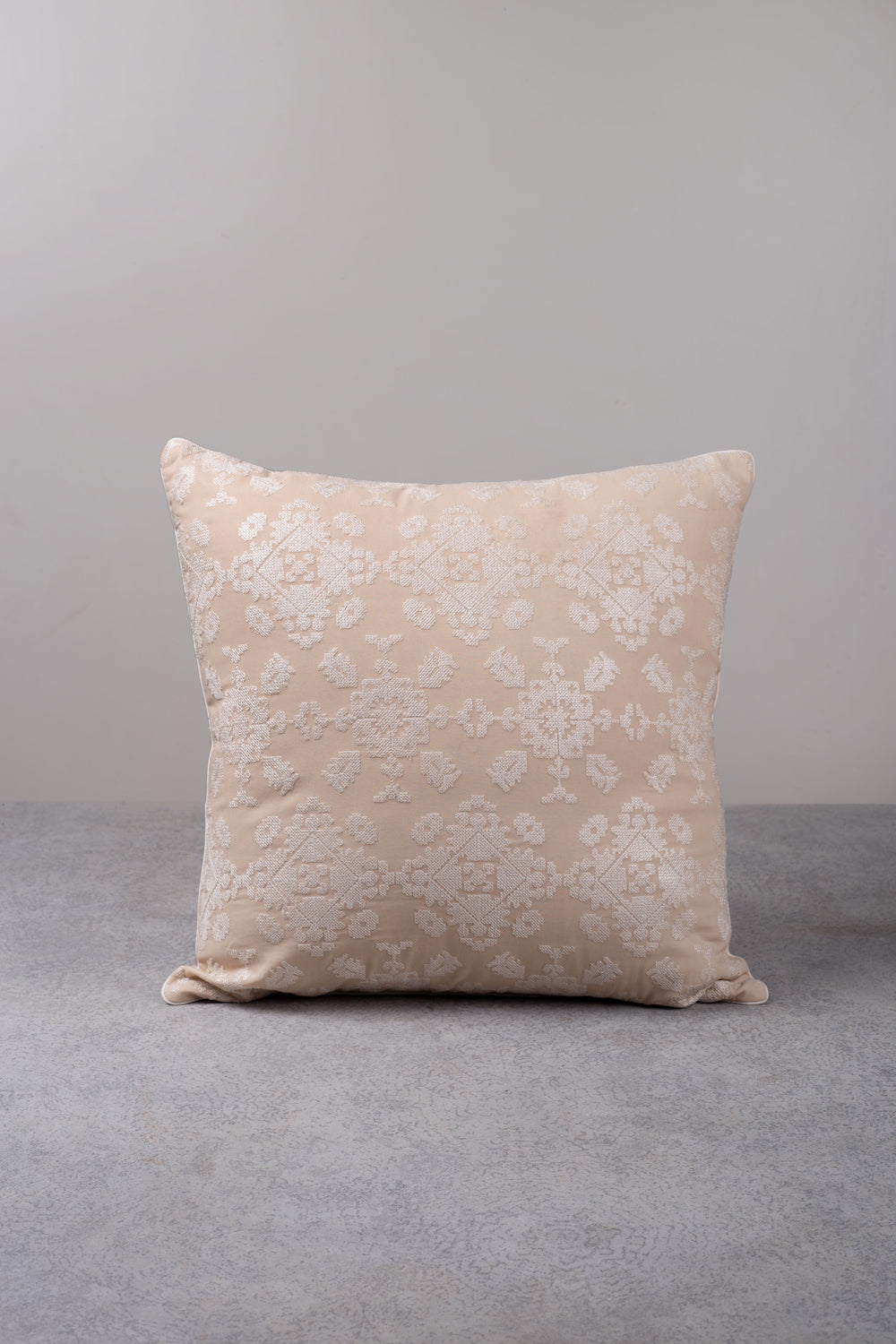 Eloise Cream Embroidered Cushion Cover