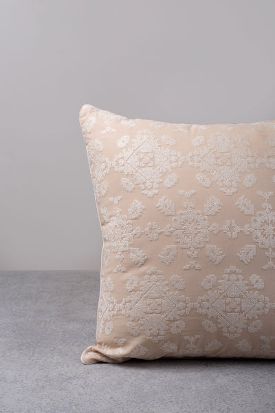 Eloise Cream Embroidered Cushion Cover